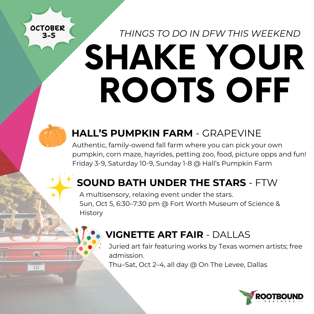 Things to Do in DFW This Weekend: October 3-5